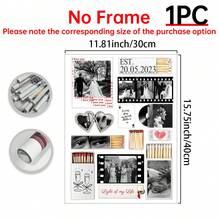 1pc Personalized Valentine's Day Customized Poster, Home Decor, Valentine's Gift, Photo Customization, Customizable Items, Room Decoration, Frame Optional - Multicolor - View 15