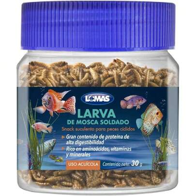 de Mosca Soldado Seca para Peces Cíclidos 30 g Snack Natural Rico en Proteína,36979551