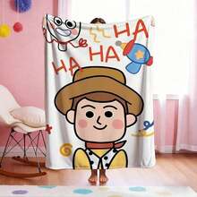 1pc Toy Story Woody Illustration Blanket, White Printed Blanket,Cartoon Character Print Blanket,Cute Cartoon Blanket,Cartoon Blanket Fluffy,Camping Blanket,Christmas Present Modern Fashion Gift Suitable For Home Bedroom Bed Sofa Office Lunch Break Cover Picnic Blanket - Nhiều màu - Xem 8