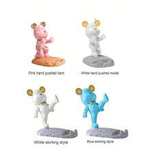 1pc Cute Bear-Shaped Phone & Tablet Stand | Desktop/Bedside Decor | Perfect For Birthday & Graduation Gifts - 彩色 - 查看 3