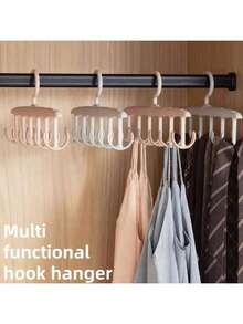 5pcs Rotating Hook Rack, Space Saving, Wavy Clothes Drying Rack, Multi-Functional Hanger, Suitable For Home/Dorm, Great Gift For Relatives, Family, Friends, Teachers, Classmates, Also Suitable For Travel, Outdoor Activities, Camping, Parties, Beach Vacations, Decoration, Storage & Organization, Can Hang Dresses, Pants, Shoes, Jeans, Boots, Skirts, Tops, Spring Minimalist Style, Summer - Multicolor - View 7