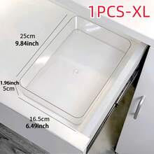 Bộ 1/4/8 hộp đựng đồ trong suốt đơn giản, hộp đựng vật dụng nhỏ, hộp đựng mỹ phẩm và dụng cụ trang điểm, hộp sắp xếp ngăn kéo. - Trong sáng - Xem 13