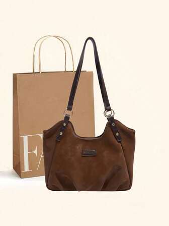 秋冬新作 高級マットPUレザー レディース トートバッグ、カジュアルファッション 大容量ショルダーバッグ 二本手 handles ジッパー開閉、通勤、ショッピング、デート、ショートトリップ、ビジネスに適しています