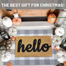 IOHOUZE Buffalo Plaid Checkered Rug 27.5inch X 43inch Front Door Mats, Washable Area Rugs For Front Porch Decor, Spring Summer Welcome Mats Outdoor, Gray White Rug For Farmhouse/Entryway/Home Entrance,One-Size,GreyandWhite24inchx38inchRectangular - 灰白色 24 英吋 x 38 英吋長方形 - 查看 3