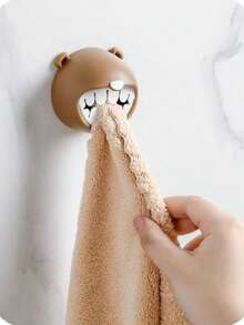 New Bear-Shaped Towel Rack, Bathroom Towel Hook, Kitchen Dishcloth Hanger, Face Towel Hook, Dish Rag Storage Rack - Multicolor - View 7