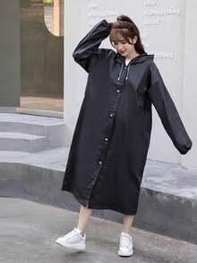 高品质雨衣，时尚雨衣，加厚雨衣，全身雨衣，防水防风男士雨衣，雨披，多功能雨衣，户外活动雨具，骑行旅行徒步雨衣，加厚尺码雨衣，黑色雨衣，成人旅行时尚雨衣，户外加厚雨披，雨具，春夏精选，伴娘礼物，房间装饰，卧室装饰，海滩，旅行，男士，女士，度假 - 黑色 - 查看 5