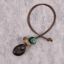 1 chiếc vòng cổ hạt hình bầu dục bất đối xứng, vòng cổ dây dài thời trang, quà tặng cho bạn gái, mẹ, sinh nhật, ngày Valentine. - Hình bầu dục không đều + hạt cườm - Xem 6