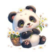 1pc Kids Bathroom Sticker Set - Happy Panda & Sunflower Toilet Seat Stickers, Removable Decor, Fun Potty Training Bathroom Refresh Vinyl Stickers - Cute Panda & Sunflower, Self-Adhesive Set, Suitable For Toilet Lid And Walls, Unique Home Gift Idea - Mischievous Panda Bathroom Stickers, Adorable Sunflower Toilet Seat Cover, Suitable For Pet Lovers And Fun Families - Multicolor - View 7