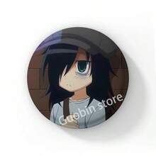 58mm 新款趣味动漫《丧女》黑木智子后室徽章胸针，动漫抱枕胸针，包包配饰装饰，朋友礼物，圣诞风格 - 58 mm - 查看 39