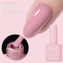 طلاء أظافر جل وردي فاتح رقم 018، لون باستيل حلو كزهر الكرز، يتم تثبيته بالأشعة فوق البنفسجية/الصمام، طلاء أظافر جميل للربيع والصيف - وردي فاتح - مشاهدة 7