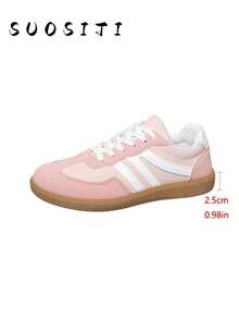 2025 New Women Flat Casual Lightweight Comfortable Sneakers - Pink - View 7