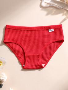 7条装女士罗纹棉质内裤，性感低腰女士三角裤，舒适透气运动内裤 - 彩色 - 查看 7