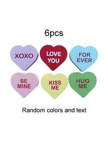 6件套 - 情人节装饰心形桌面摆件，木质多层托盘装饰，可爱“做我的爱人，永远属于你”对话糖心，适合情人节、结婚纪念日礼物、餐桌墙面装饰、圣诞节装饰，多层托盘糖心摆件，农舍风格甜蜜心形桌面装饰，经典家居餐桌装饰礼品 - 彩色 - 查看 15