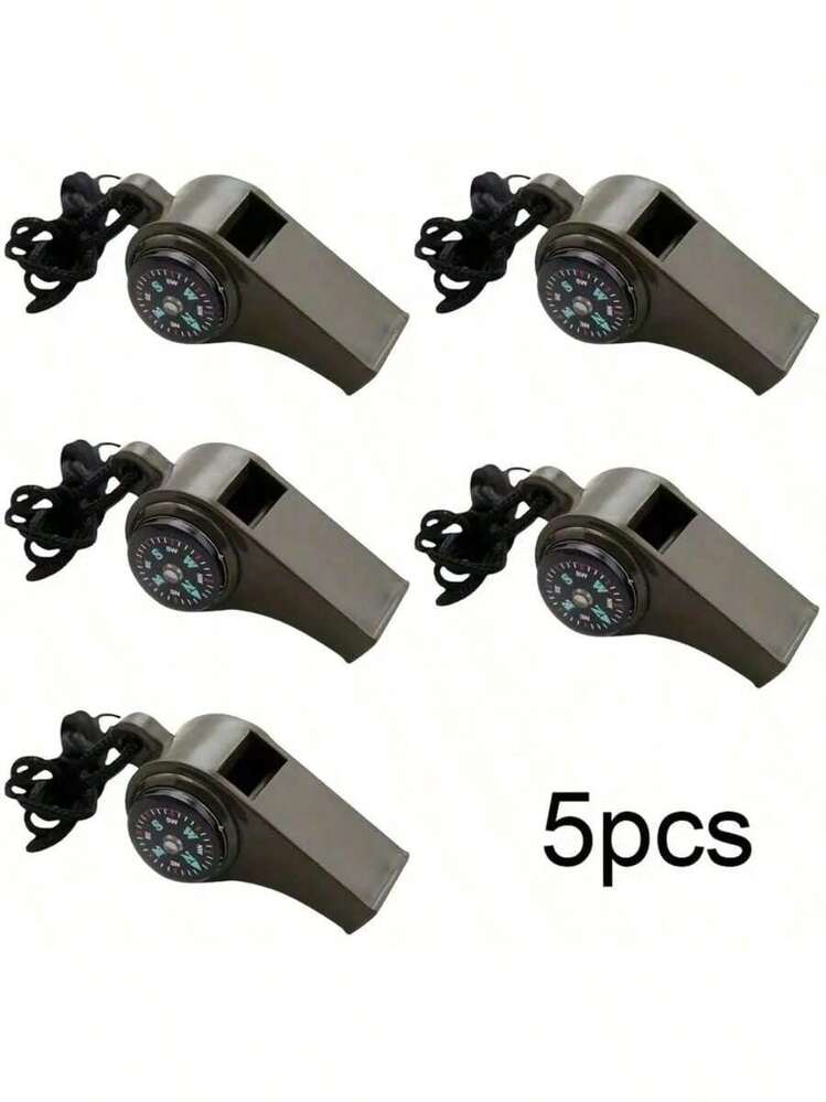 5pcs/3pcs/1pc Outdoor Sports Emergency Whistle, 3-In-1 Emergency Whistle, Multi-Function Survival Whistle With Compass And Thermometer, Loud Floating Whistle With Lanyard, Suitable For Boating, Swimming, Kayaking, Water Survival, Hiking, Camping, Outdoor Adventure - 彩色 - 查看 16