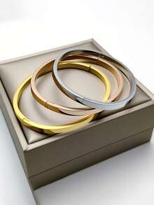 RAYQUEEN 1件不锈钢抛光多功能镜面手镯，适合日常佩戴 - 手鐲 - 查看 2