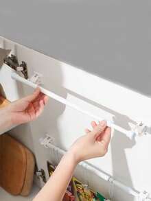 2 Pieces Set Of Punch-Free Curtain Rods, White Adjustable Spring Tension Curtain Rods (30cm/40cm/55cm/60cm), Expandable Spring Curtain Tension Rods Suitable For Windows, Bathrooms, Cabinets, And Kitchens, Telescopic Rods, Shower Curtain Rods, Clothes Drying Rods, Kitchen Pendant Rods, Wardrobe Struts, Door Curtain Rods