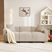 Normal Sofa, Modern Design, Polstermöbel, Sofa, 3-Sitzer-Sofa, Wohnzimmersofa, Sofa Mit Dekokissen - Beige - View 5
