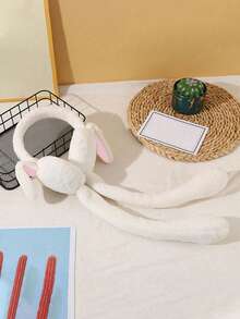 可爱毛绒兔耳耳罩，保暖防风，适合学生冬季穿着，也适合女性冬季服装 - 彩色 - 查看 8