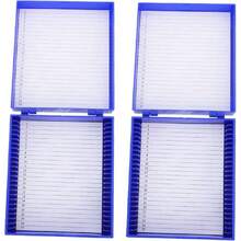 2 Pieces Microscope Slide Storage Box Container With Compartments Slide Organizer With Buckle Design And Serial Numbers For, 36981613 - 橘色 - 查看 1