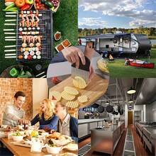 1 件装不锈钢波浪形切菜刀，波浪形刀片切菜器，无需用电的厨房小工具，可用于切薯条、土豆、水果、蔬菜、沙拉、胡萝卜、土豆片 - 金属波浪形切菜器 - 彩色 - 查看 3