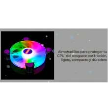 Ventilador para CPU con sistema silencioso de enfriamiento y Luz RGB - Negro - Ver 6