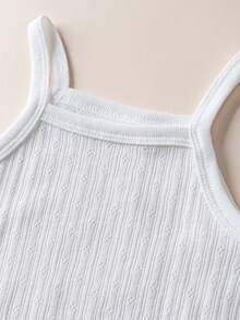 4件套女婴透气网眼连体衣吊带 - 白色 - 查看 5