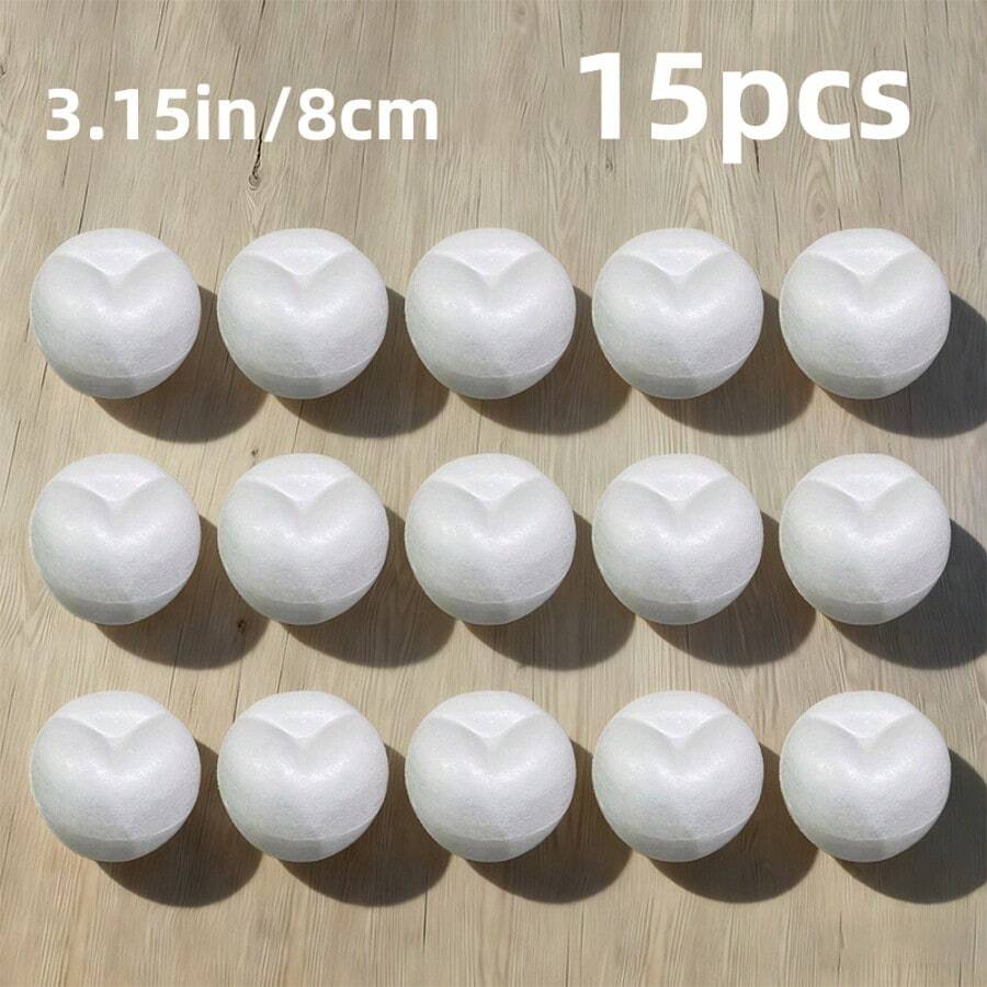 8cm/3.15in 15pcs/Pack Handmade Foam Apple Christmas Ornaments, Hanging Decorations Suitable For Christmas Eve Gifts, DIY Crafts For Christmas Tree