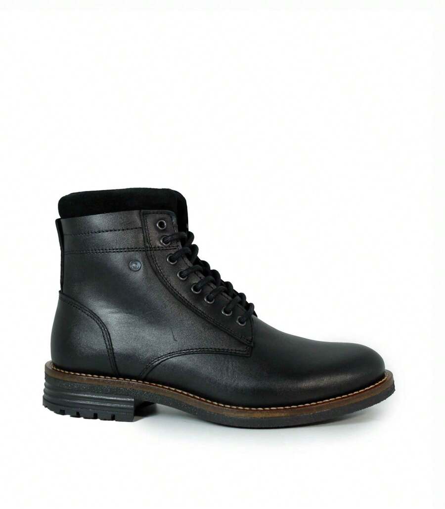 APLAUSO Men Wide Fit Boots - Black - View 1