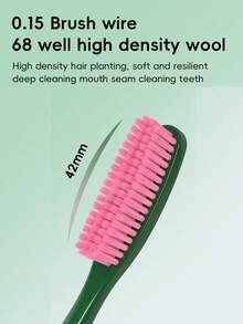 超长10000根刷毛成人软毛牙刷，深度清洁高品质牙刷 - 彩色 - 查看 3