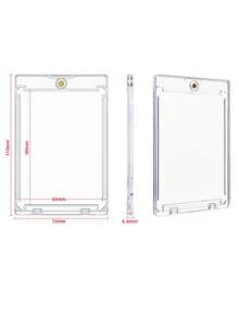 10pcs Acrylic Magnetic Card Display Boxes - Super Protective 35-Point Trading Card Holder, Suitable For Baseball, Football, Sports Cards - Gold, Scratch-Resistant, Easy Assembly Storage Solution, Football Card Holder, Graded Card Holder, Magnets, Game Card Box, LPS Figurine, Acrylic Card Box - Multicolor - View 2