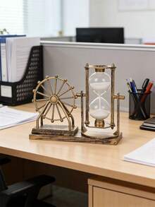 1pc Vintage Iron Tower Rotating , Eiffel Tower Shaped Timer, Kinetic Ball, Ferris Wheel Home Decor, Suitable For Housewarming, Living Room, Office, Desk, Romantic Anniversary Gift For Couples, Suitable For Relatives, Friends, Housewarming, Birthday, Thanksgiving, Valentine's Day ( Style Random) - Multicolor - View 6