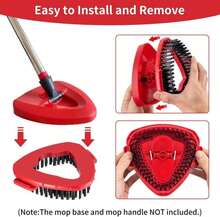 2 Pcs Scrub Brush Replacement Head For O Cedar EasyWring Spin Mop 1 Tank System, Shower Floor Scrubber, Microfiber Triangle Hard Bristle Cleaning Brush For Bathroom Kitchen Pool, Glass And Tile Walls - Màu A - Xem 5