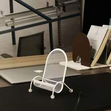 1pc Creative Thickened Base Phone Holder, Suitable For Bedside Table And Desktop, Sturdy Support For Smartphones, Tablets And Cameras, Durable Iron Structure, Space-Saving Home & Office Accessory