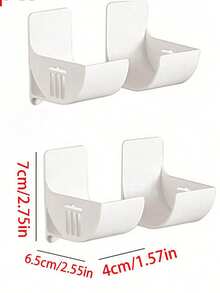 2个装壁挂式塑料垃圾袋架，耐用塑料材质，节省空间的厨房和浴室收纳方案 | 壁挂式置物架 - 彩色 - 查看 8