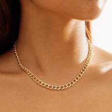 European And American-Border Jewelry Fashion-Hop Short Thick Chain Geometric Necklace Metal Exaggerated Necklace - 30733-nek-g-11 - View 3