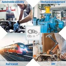 240pcs 304 Stainless Steel Flat Washers, Suitable For Home Decor, Factory Maintenance, Kitchen, Stores And Other Occasions - Silver - View 9