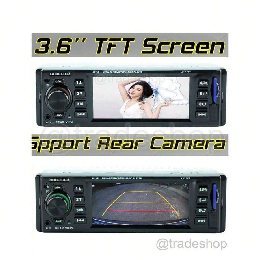 OISE ART STORE Autoradio Display Lcd 3.6" Hd Usb Sd Audio Mp5-3310r Per Telecamera Retromarcia - - Multicolore - Visualizzare 1
