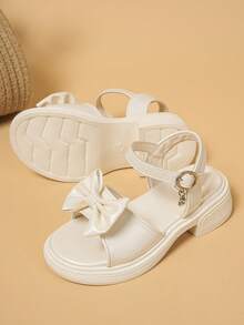 2026新款夏季女童蝴蝶结公主软底防滑中大码时尚百搭凉鞋 - 白色 - 查看 2