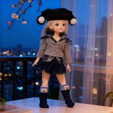 12英寸（30厘米）乙烯基娃娃，洛丽塔风格可换装可爱娃娃套装，冬季款 - 彩色 - 查看 17