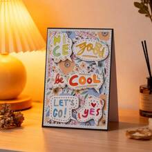 创意问候/祝福金属切割模具，DIY剪贴簿相册和压花模板，贺卡制作工具，卡片纸切割工艺品，礼品卡制作模板模切。 - 銀色 - 查看 5