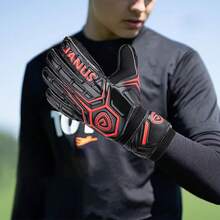 Goalkeeper Gloves, Football Gloves, Featuring Double-Layer Wrist Protection And Non-Slip Durable Latex Material | High-Performance Professional Goalkeeper Gloves | All-Purpose Football Gloves With Excellent Breathability - Multicolor - View 7
