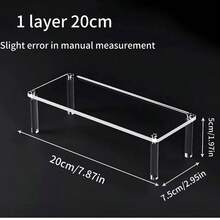 1pc Black Acrylic Multi-Tier Perfume Display Stand, Multifunctional Storage & Organization Rack. Room Decor, Cosmetics Storage.,Makeup Bag,Travel Essential - Black - View 12