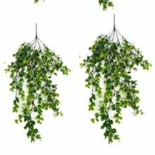 1/2/4pcs Artificial Eucalyptus Plants, Fake Hanging Fern, UV-Resistant Plastic Material, Suitable For Indoor/Outdoor Decor, Home Room Wall Decor, Wedding Patio Porch Decor, Valentine's/Birthday/Graduation Gift, Garden Decor, Outdoor Plants, Gardening, Fake Flowers
