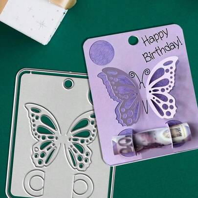 Troqueles de corte de metal con diseño de mariposa creativa, plantilla de estarcido para álbumes de recortes DIY y tarjetas de felicitación, herramienta para hacer tarjetas, manualidades de corte de papel, plantilla de troquelado para hacer tarjetas de regalo.