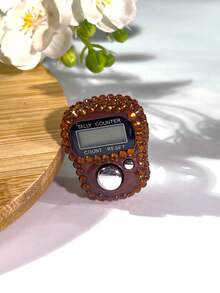 手指佩戴式水钻数字计数器，方便的钻孔设计手压计数器，适用于编织、祈祷（Tasbih）、锻炼、游戏计数和其他计数目的 - 彩色 - 查看 11