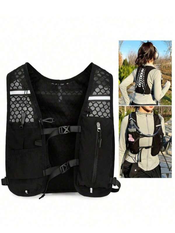 Running Vest, Small Hydration Vest(Only Backpack) Lightweight, Breathable And Sweatproof Running Backpack, Adjustable Running Hydration Vest For Trail Running Marathon Race Jogging Cycling(Only Backpack Without Bladder) Sport Bag For Sports For Fitness For Exercise Large Capacity Travel Bag For Vacation For Women For Men Travel Essential For Running For Hiking
