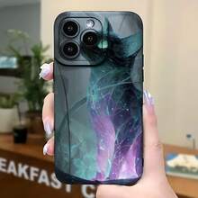 2026 nueva funda de teléfono esmerilada, funda de teléfono con diseño de gato y brillo cósmico para iPhone 17 14 13 12 11 Pro Max y  Galaxy S23 S22 S21 S20 Plus, funda protectora para teléfono, regalo de pareja para novio y novia, presente de vacaciones - Azul Klein - Ver 5