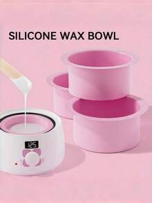 WEWAX 500毫升硅胶蜡熔化碗 - 微波炉便携式蜡加热器，通用配件，适用于硬蜡/蜡豆，全身脱毛（手臂/腿部/比基尼线），可重复使用。可作为送给男友/女友、约会、节日、情人节和新年礼物。