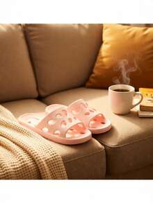 女士家居拖鞋，新款夏季防滑家居凉鞋 - 粉色 - 查看 13