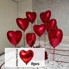 Red & Gold Decor Set - Large Gold LOVE Letter - Large Heart/Set, Polyester Foil Balloon Love Banner, Red Ribbon, Suitable For Valentine's Day, Anniversary, Wedding, Birthday Party, Home Decor, Hotel Decor, Photography Props - Multicolor - View 14